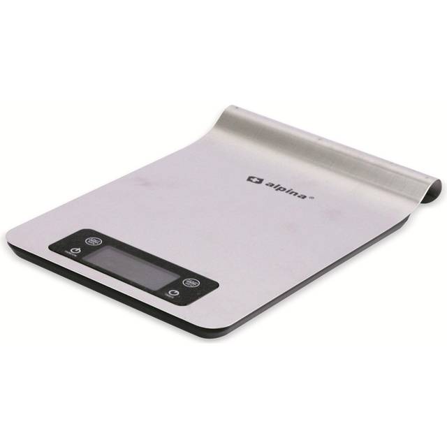 Digital kitchen scale hanging, stainless steel, batteries included