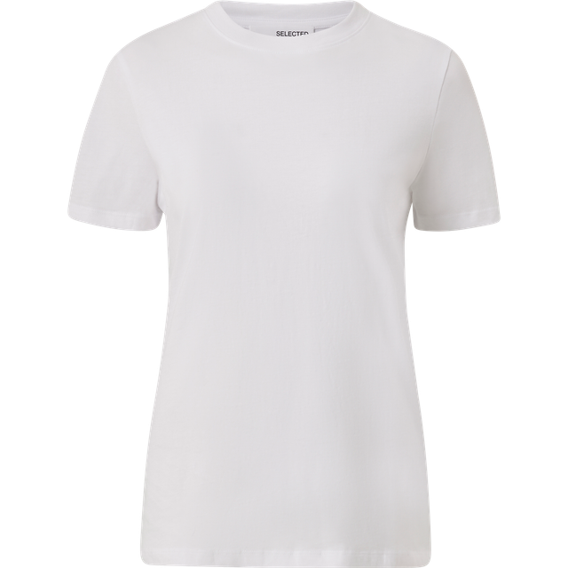 SELECTED FEMME T-shirt för kvinnor, klassisk, Ljus vit, XL