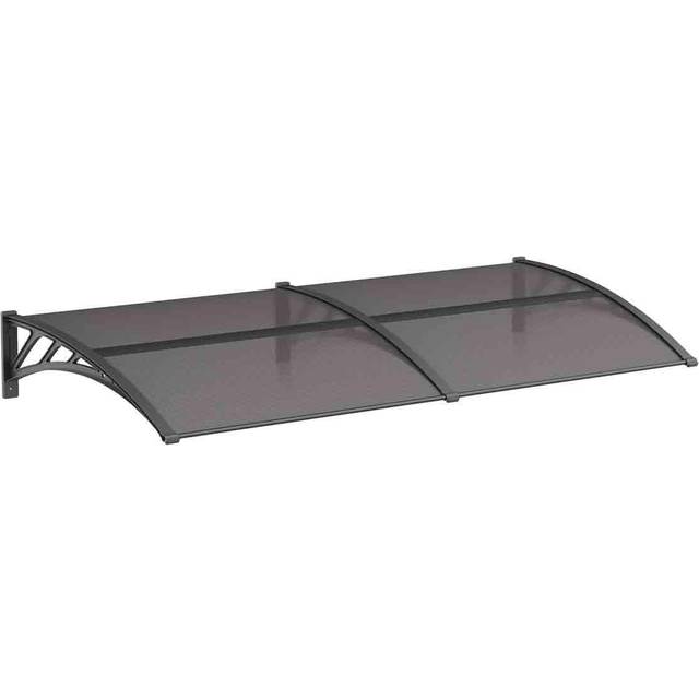 Outsunny Door Canopy Awning Outdoor Window Rain Shelter For Door 200 X 80Cm, Black