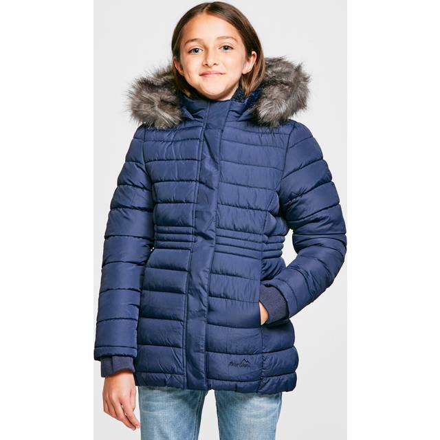 Girl's Lizzy Parka, Blue - 9-10Y