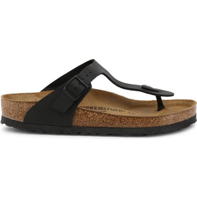 Birkenstock – Gizeh – Birko-Flor – Svarta sandaler med tårem-Svart/a