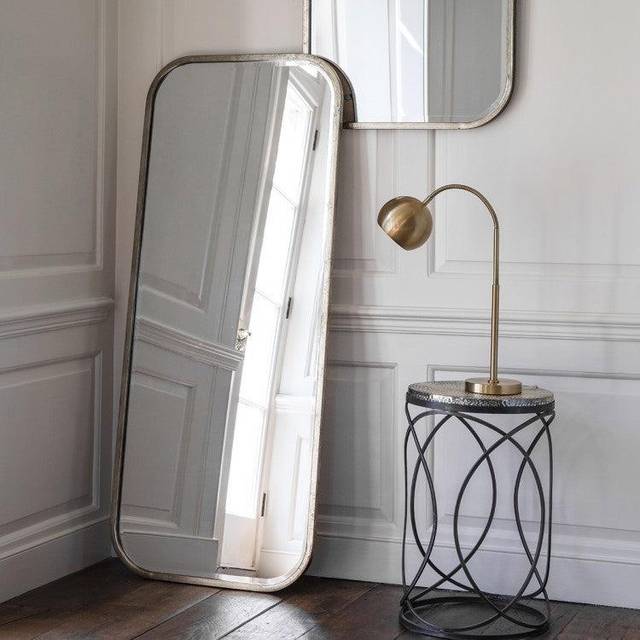Gallery Logan Leaner Mirror, 156x65cm, Distressed Champagne