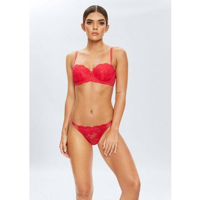 Ann Summers Sexy Lace Padded Balcony Bra, Red 36E - red