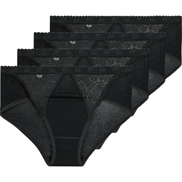 Women's briefs Sloggi Chic Midi 4P - Noir