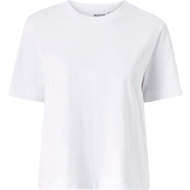 SELECTED FEMME Dam Slfessential Ss Boxy Tee Noos T-shirt, Kritvit, M