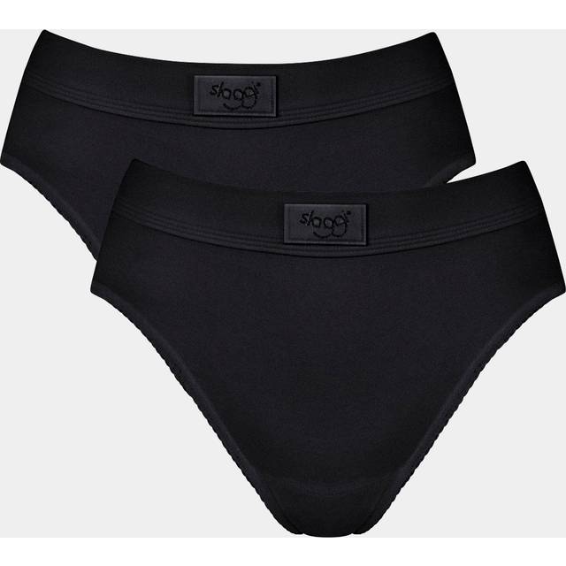 Sloggi Double Comfort 2-Pack taitrosa, svart, Storlek: 44, Kvinnor