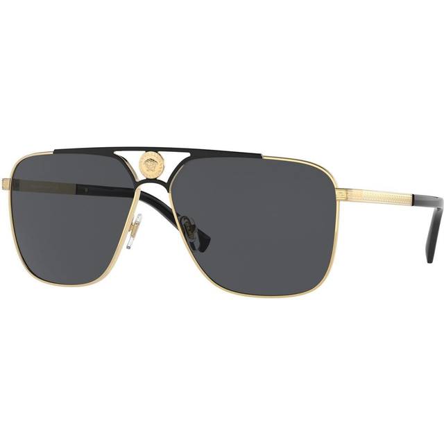 Versace Grey Navigator Mens Sunglasses VE2238 143687 61 (Dimension: 7.0000x4.0000x3.0000 inches)