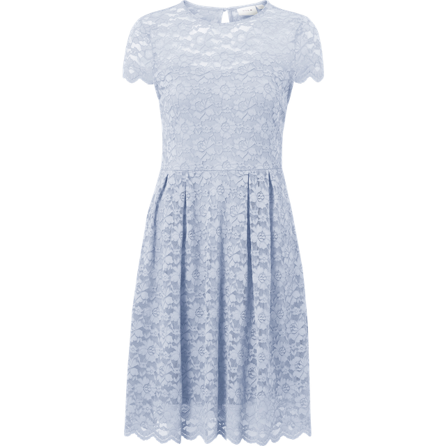 Vila dam Vikalila Capsleeve Lace Dress-Noos klänning, Kentucky Blå, M