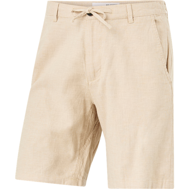 Selected Homme Slhregular-Brody Linen Shorts Noos Linneshorts Beige