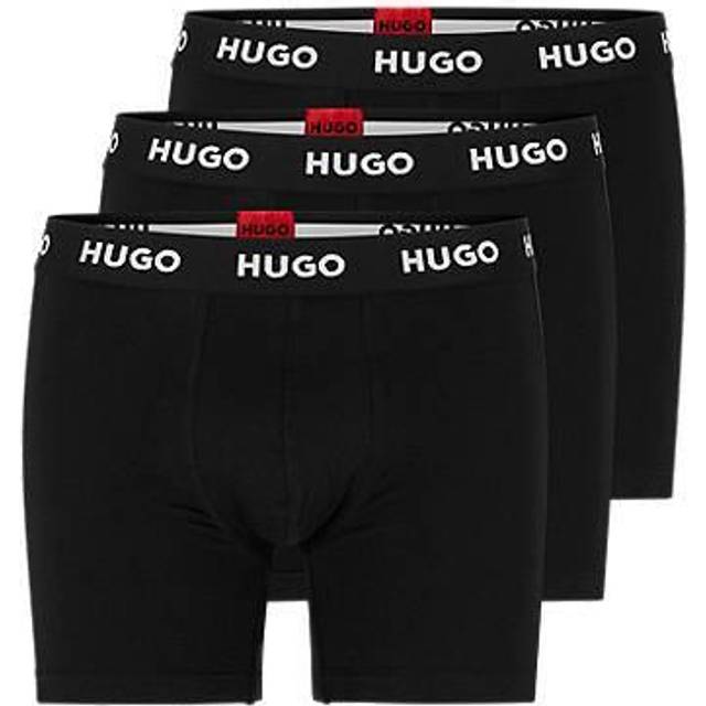 HUGO Bodywear – Svarta boxerkalsonger i 3-pack-Svart/a
