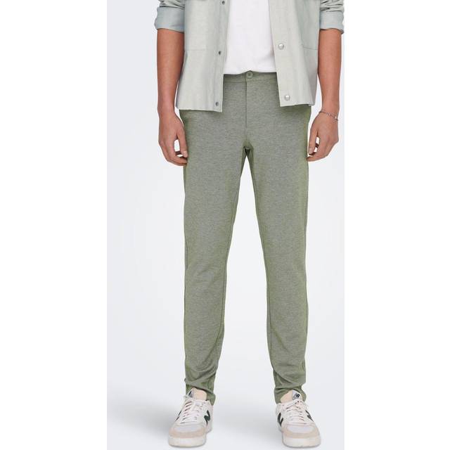 Only & Sons Onsmark Slim Tap 0209 Melange Pant Slacks Grön