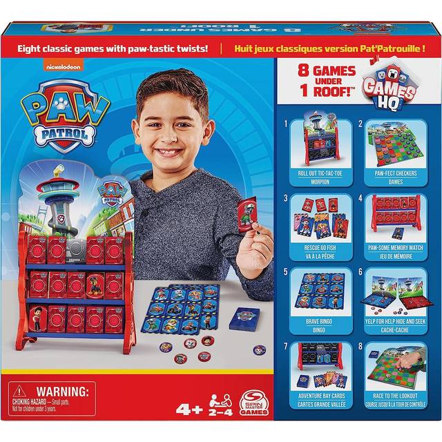 PAW Patrol  Games HQ Board Games for Kids Checkers Tic Tac Toe Memory Match Bingo Go Fish Card Games PAW Patrol Toys  for Preschoolers Ages 4 and up