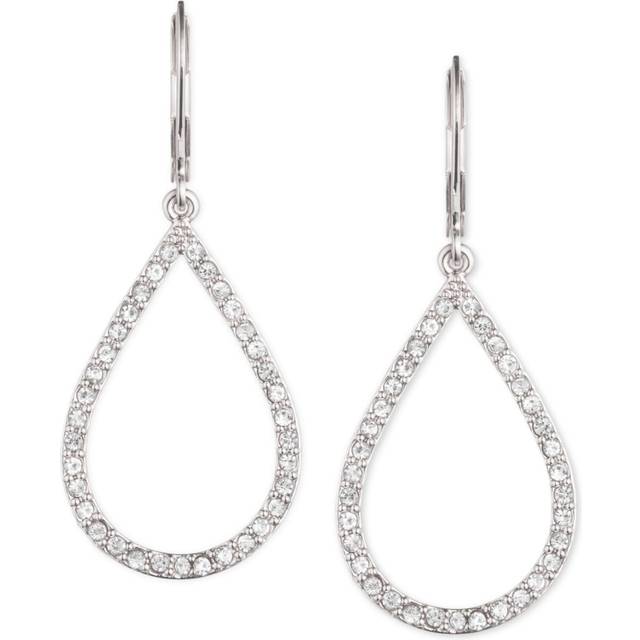 Anne Klein Women's Levback Teardrop Earrings in Silver Tone size 0.79"