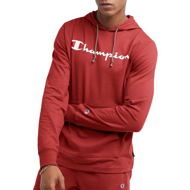 Champion  Midweight  Soft and Comfortable T-Shirt Hoodie for Men  Autumn Clay Script  Small