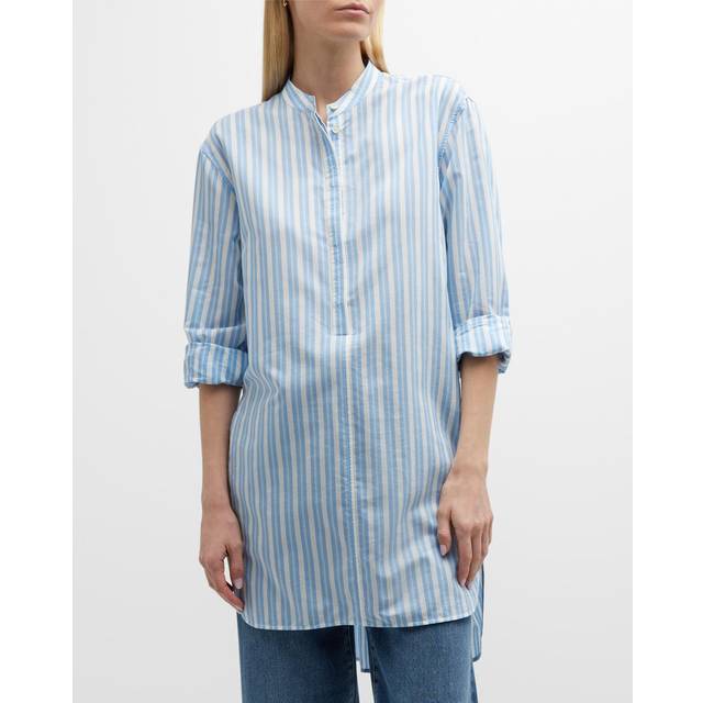 TOTEME Blue Striped Shirt - 419 Cornflower Strip - DK 36
