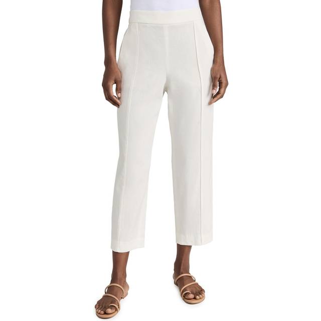 Vince Mid Rise Tapered Pull-On Linen-Blend Pant