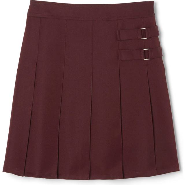 French Toast Girls' Two-Tab Pleated Scooter skirt  Burgundy  8 Big Gir