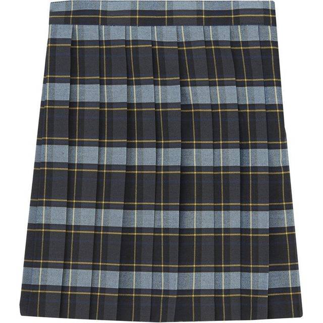 French Toast Plus Girls Pleated Skirt  Blue/Gold Plaid  14.5 Plus