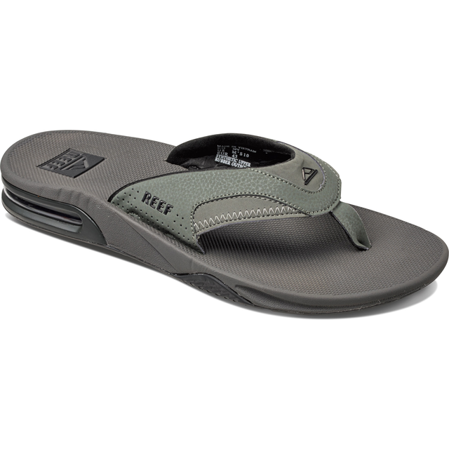 Reef Fanning Synthetic Nubuck Men's Toe Post Grey Black Sandals - Medium x UK 9