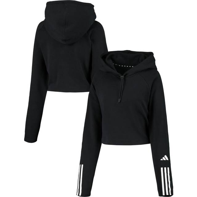 adidas Performance Womens Train Essentials Cotton 3-Stripes Hoodie - Black - Size X-Small