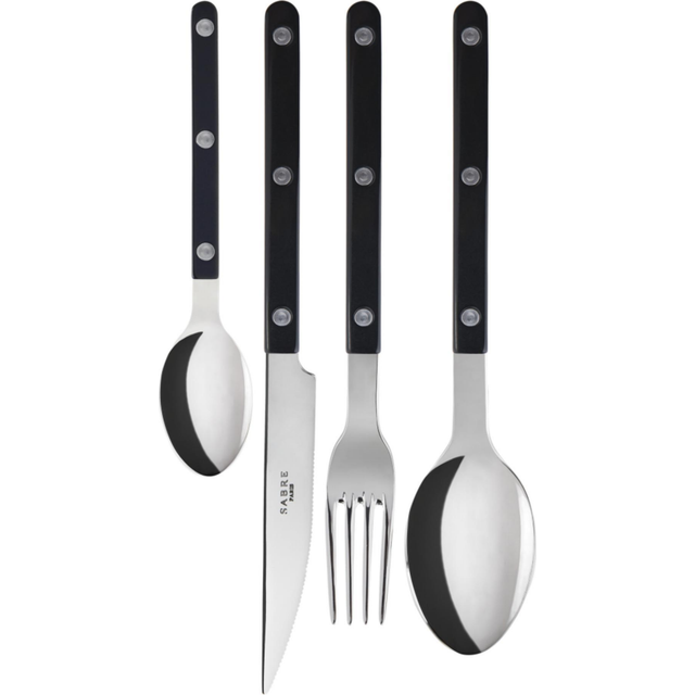 Sabre - Bistrot Bestickset 4 delar Svart