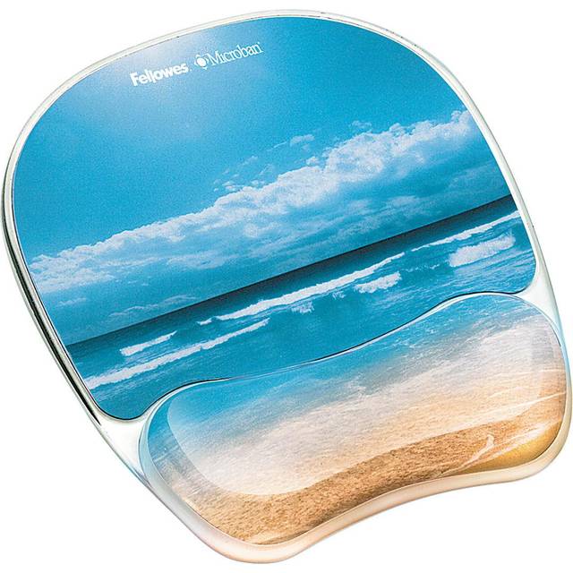 Fellowes Mousepad Wrist Support Sandy Beach Design 9179301