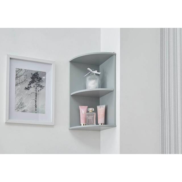 Colonial Corner Wall Shelf Unit - Grey