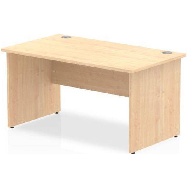 Impulse 1400 x 800mm Straight Office Desk Maple Top Panel End Leg
