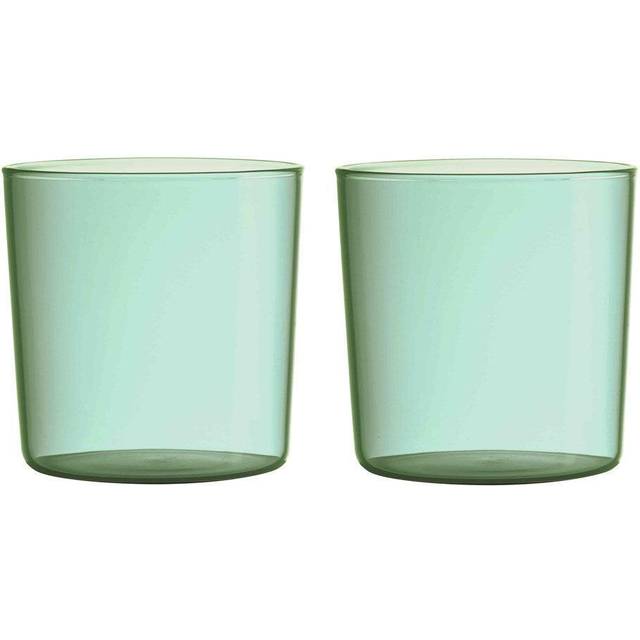 Design Letters Design Letters Kids Eco drinking glass 2-pack Green