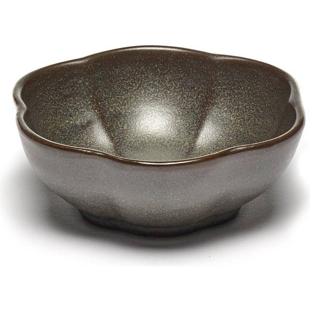 Serax Inku räfflad skål M Ø11 cm Green - Grön