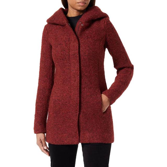 Only  Coat ONLSEDONA BOUCLE WOOL COAT OTW NOOS  - EU M - Red - EU M