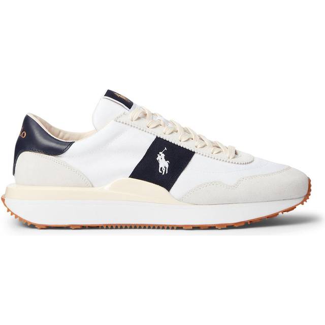 Polo Ralph Lauren for man. 809878008002 Train 89 white leather sneakers (46), Flat, Suede, Laces, Casual