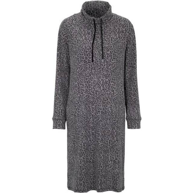 Damella Knitted Long Sleeve Lounge Dress - Leopard - Medium * Kampanj *