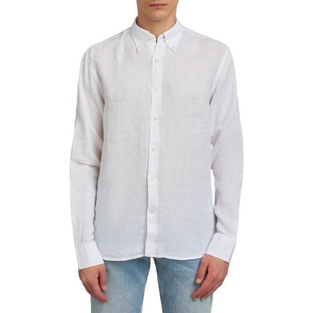 Regular fit button down skjorta optical white