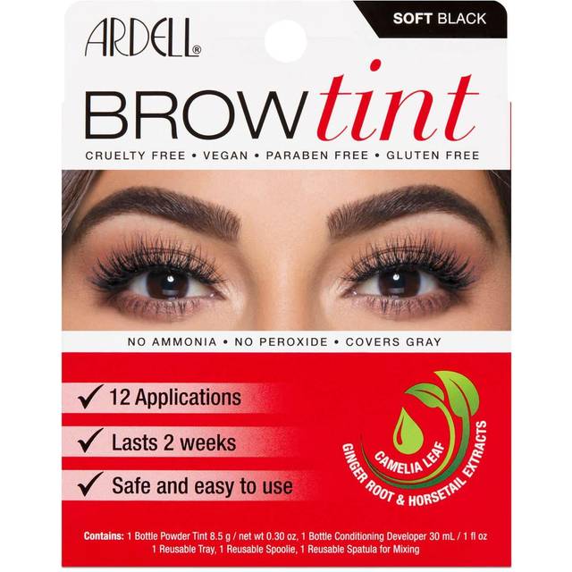 Ardell Brow Tint Soft Black - Last Up to 2 Week - Covers Gray - 30 ml