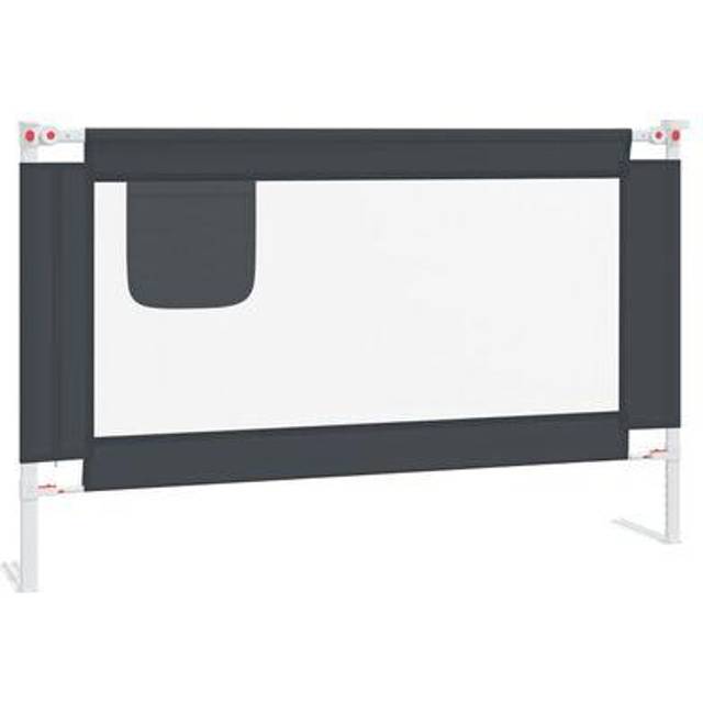 vidaXL Toddler Safety Bed Rail Dark Grey 90x25 cm Fabric