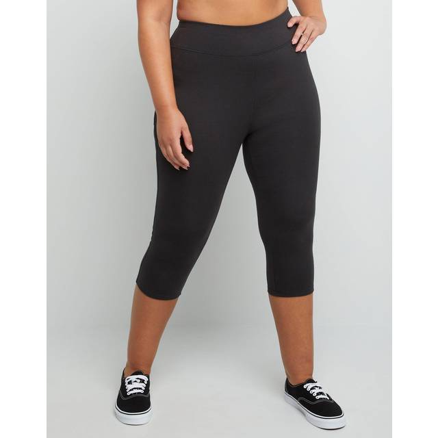 JUST MY SIZE womens Capri athletic leggings  Black  3X US