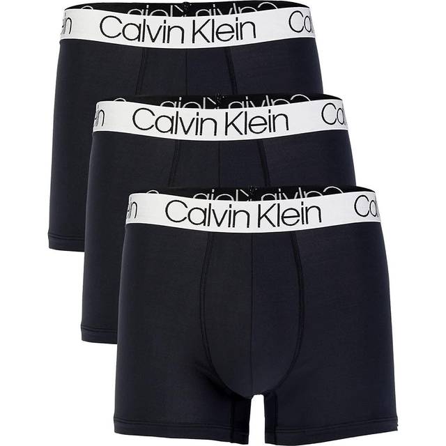 Calvin Klein Men`s Microfiber Boxer Briefs Pack of 3 (Black(NP2214-001)/Black  X-Large)