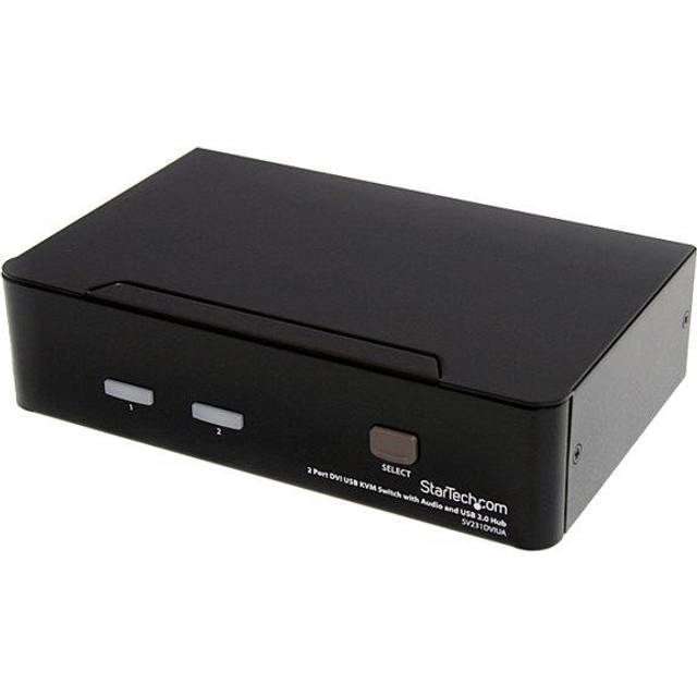 2 Port DVI USB KVM Switch with Audio and USB 2.0 Hub