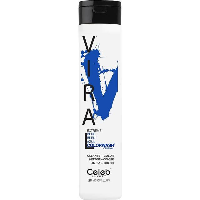 Celeb Luxury Viral Colorwash  Professional Semi-Permanent Hair Color Depositing Shampoo  Blue  8.25 Fl Oz (Pack of 1)