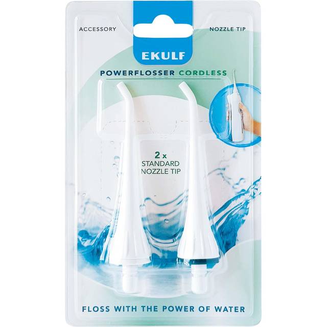 Ekulf Standard Tip Refill PowerFlosser Cordless. 2 st