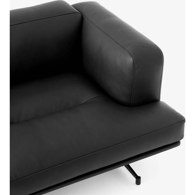 &Tradition - Inland AV23 3-sits soffa polerad aluminium ben black leather - Soffor - Anderssen & Voll - Svart