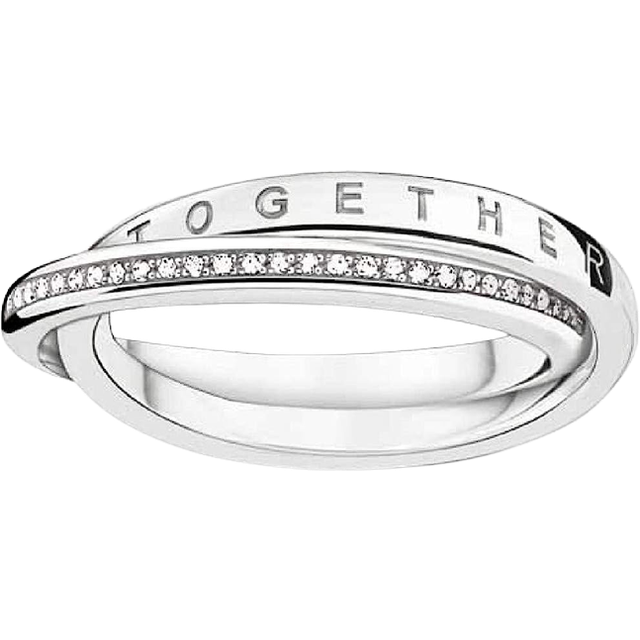 Thomas Sabo Sterling Silver Diamond Ring Size O