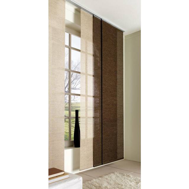 GARDINIA panelgardin med naturligt utseende vit 60 x 245 cm