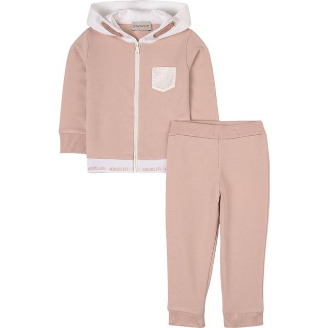 Moncler, Sport Sets, female, Pink, 12 M, Logo Tracksuit