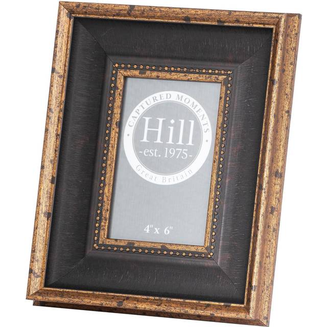 Black Antique Gold Beaded 4x6 Photo Frame