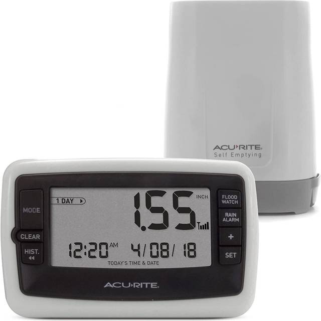 ACURITE Wireless Self-Emptying Digital Rain Gauge (00899), Multicolor