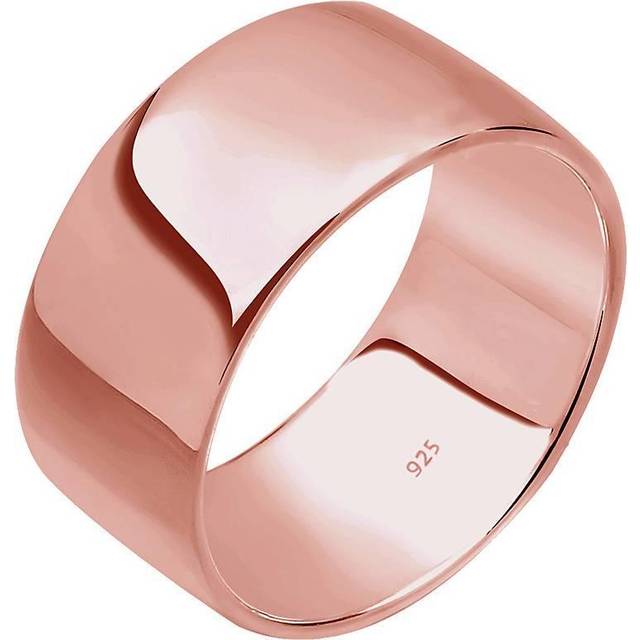 Elli ring dam stacking basic bred i 925 sterlingsilver, 56 EU, fasettad slipning, Utan