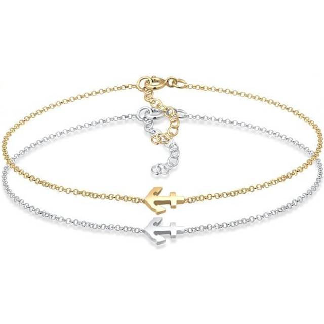 Elli armband damset ankare par vänskap Bi-Color i 925 sterlingsilver, 160, Metall, Utan