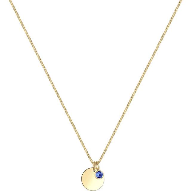 Elli kvinnor 925 sterlingsilver rund kristall, 450, Sterlingsilver, Kristall